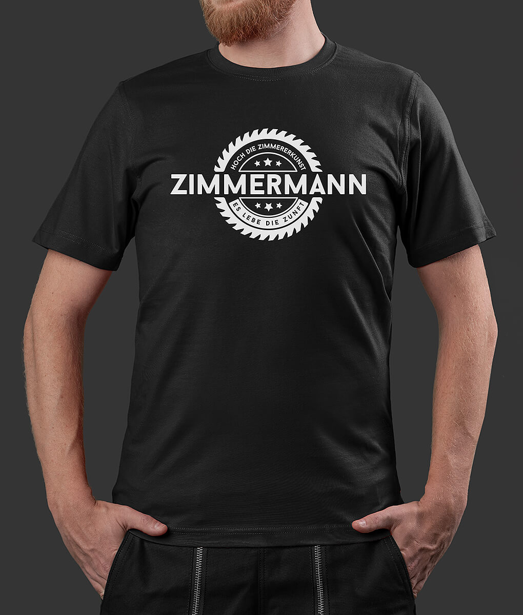 T-Shirt Raphael Zimmermann Säge Brust