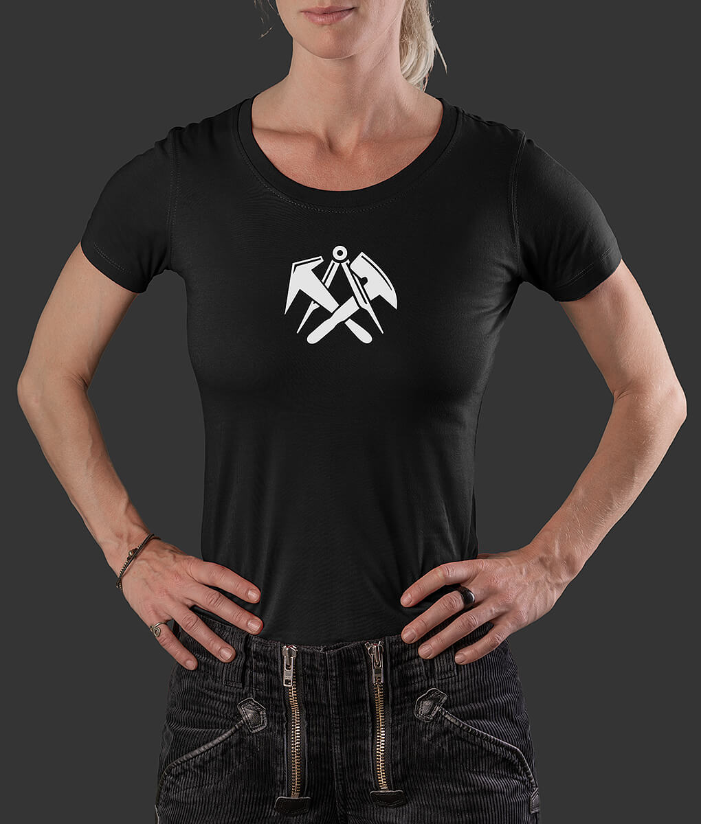 T-Shirt Louisa Dachdecker klassisch Brust