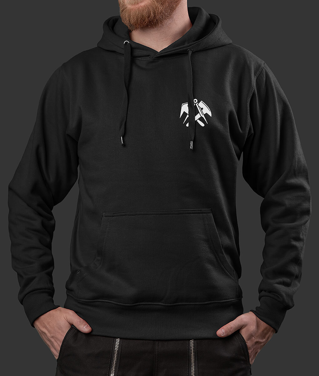 Hoodie Mike Dachdecker klassisch Brust klein