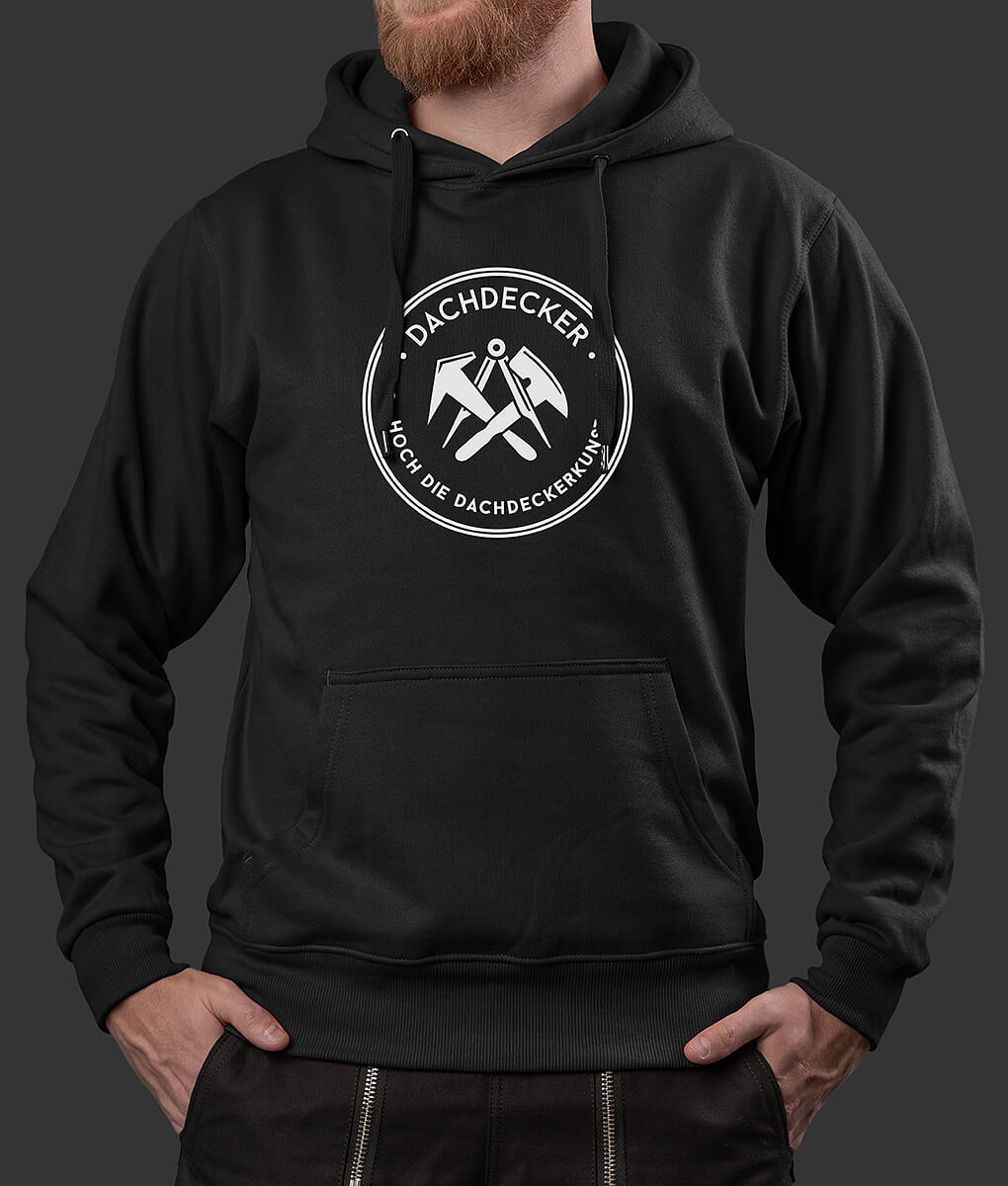 Hoodie Mike Dachdecker Siegel Brust